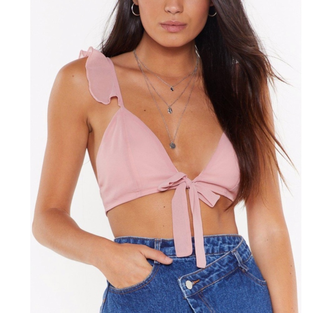Pink Tie Blouse